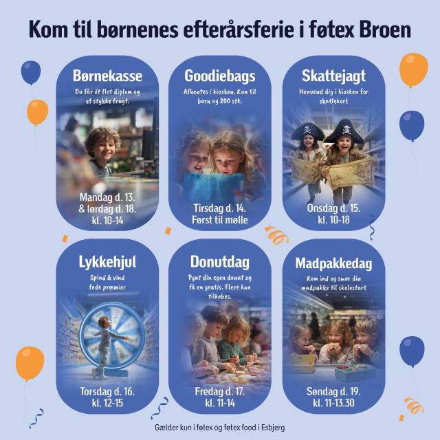 Børne aktiviteter i føtex Broen uge 42