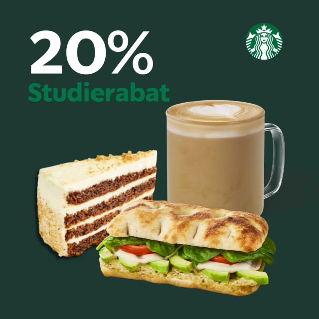 Få 20% studierabat på Starbucks