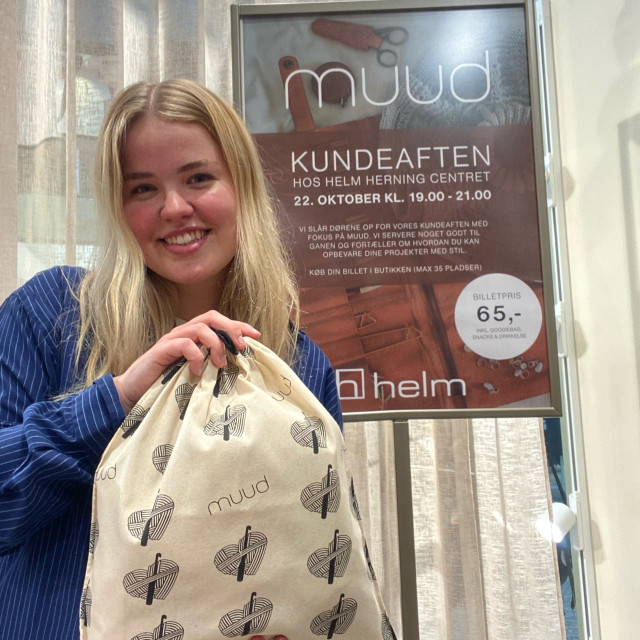 Goodiebags til MUUD-kundeaften hos Helm🧶