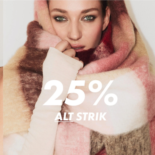 Gør klar til kulden med 25% på alt strik🧣