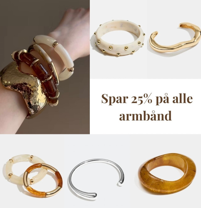 Spar 25% på alle armbånd 🤩