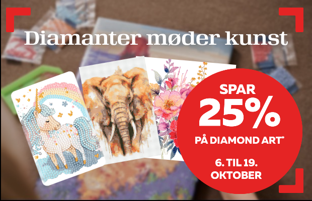 Spar 25 % på Diamond Art 💎