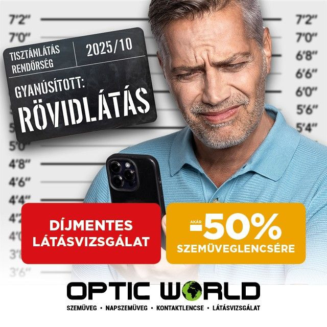 Díjmentes látásvizsgálat és akár -50% szemüveglencsére