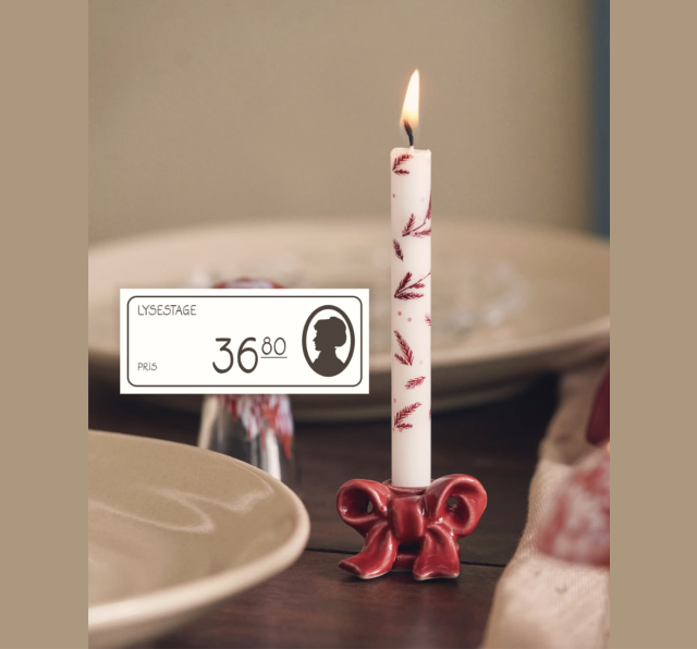 🎄🎀 Sløjfelysestage i keramik 🎀🎄