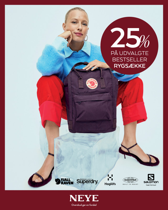 Spar stort på rygsække🎄