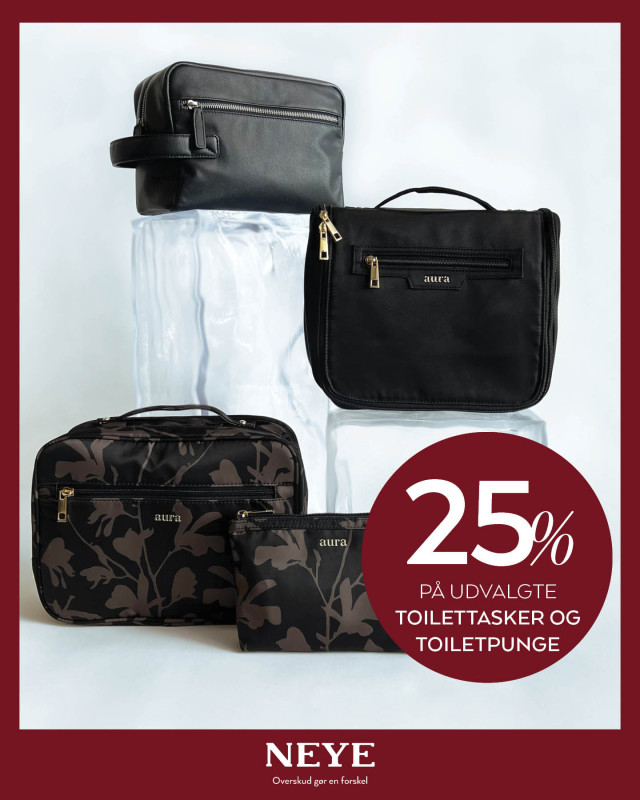 20% på toilettasker i NEYE