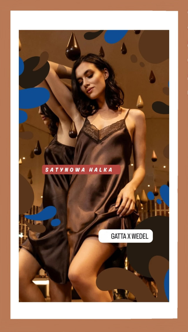 SATYNOWA HALKA GATTA&WEDEL 🤎