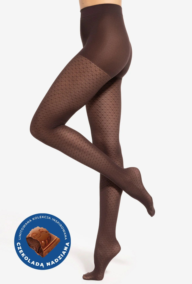 RAJSTOPY W KOLORZE GORZKIEJ CZEKOLADY GATTA&WEDREL 🤎