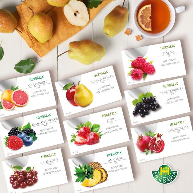 🍒 Herbária gyümölcstea valódi gyümölccsel  🍒