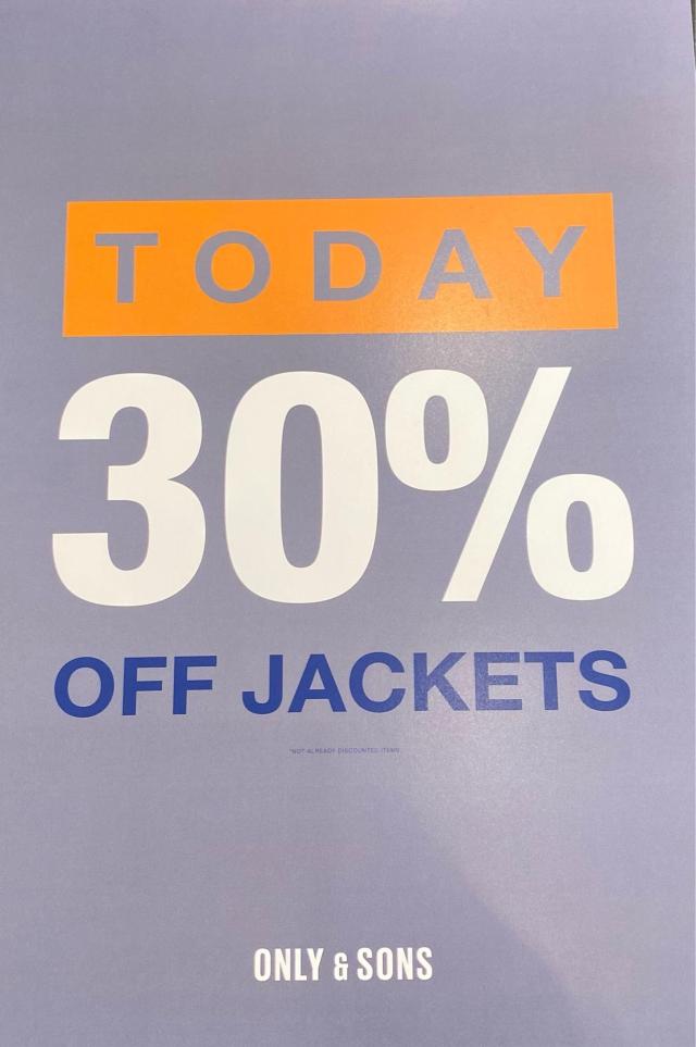 30% på alle jakker!! 