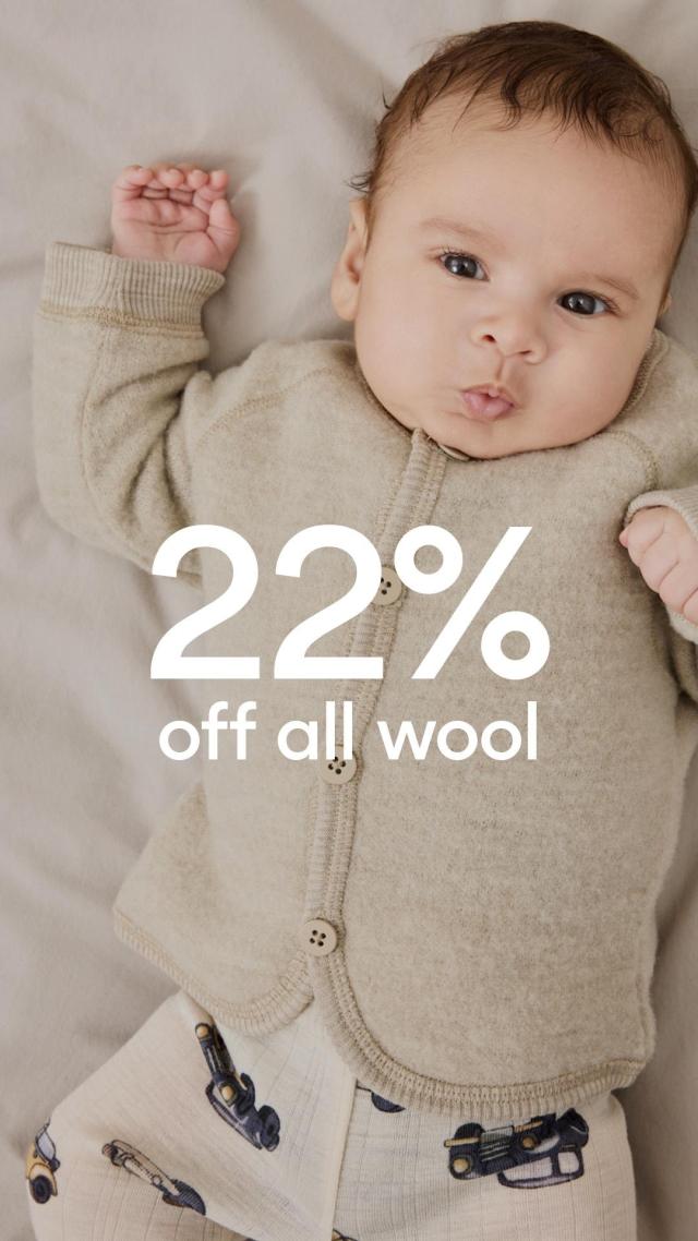 22% på alt uld 🐑