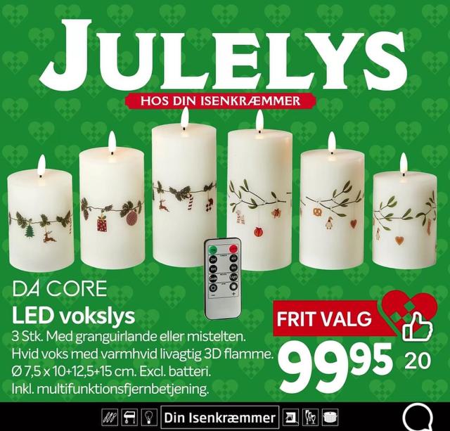 LED bloklys m.fjernbetjening
