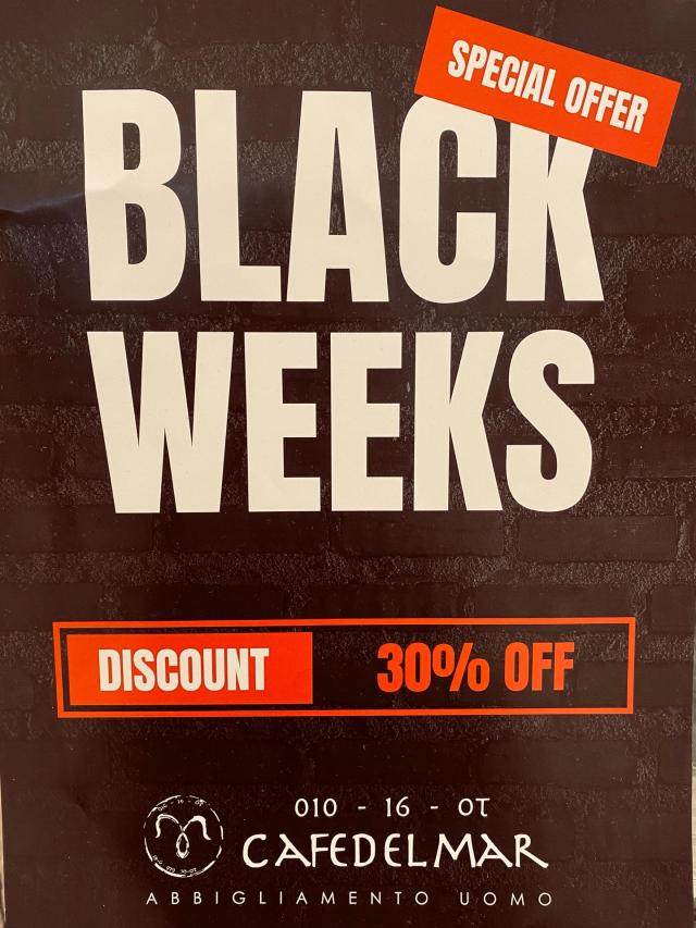 ⚠️ BLACK WEEKS ⚠️