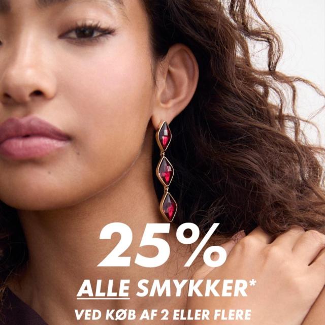 25% på alle smykker ved køb af 2 eller flere!