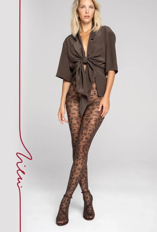 RAJSTOPY BLOOM MOCHA ZIEŃ X GATTA