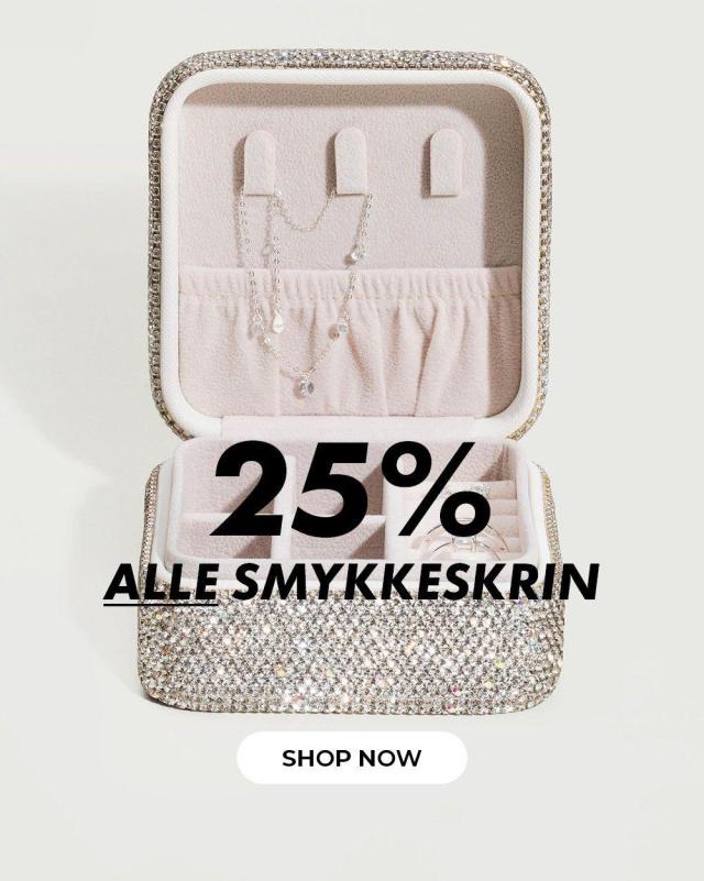 25% på alle smykkeskrin 🌟🎅❤️