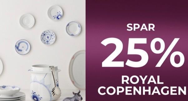 Spar 25% på Royal Copenhagen