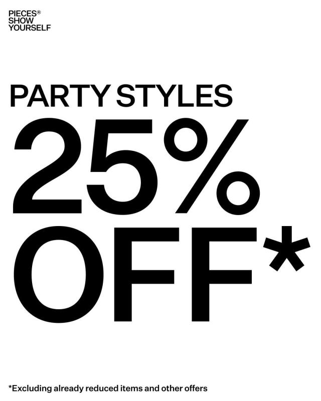 25% på udvalgte party styles 