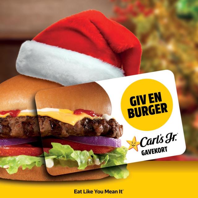 Årets bedste gave - et gavekort til Carl's Jr.