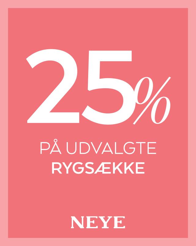 25% på rygsække