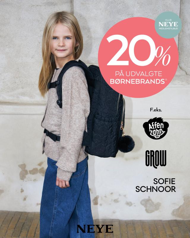 20% på populære børnebrands😊