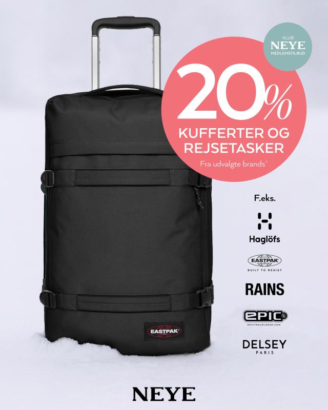 20% på kufferter og rejsetasker