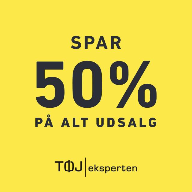 Spar 50% på alt udsalg