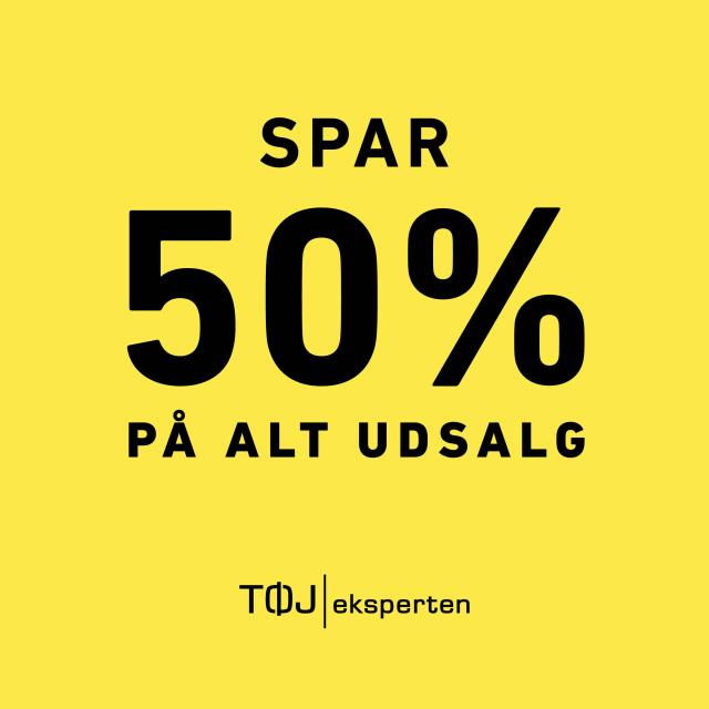 Spar 50% på udvalgte varer 💪