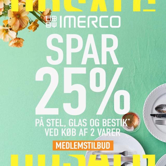 Køb 2 stk. Spar 25% på stel, glas og bestik*