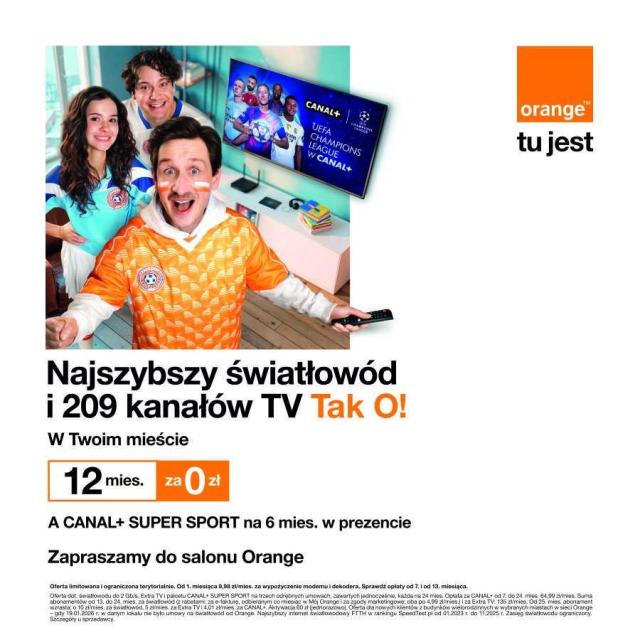 Najszybszy Światłowód I 209 kanałów TV