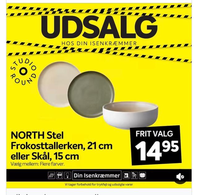 North Frokosttallerkner eller skåle