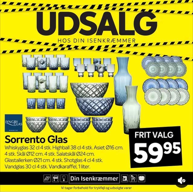 Farvet glasserie fra Lyngby glas