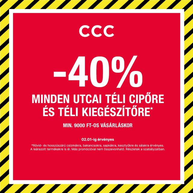 -40% kedvezmény a CCC-ben!