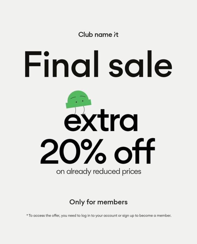 MEMBER : 20% EXTRA PÅ SALE! 💚