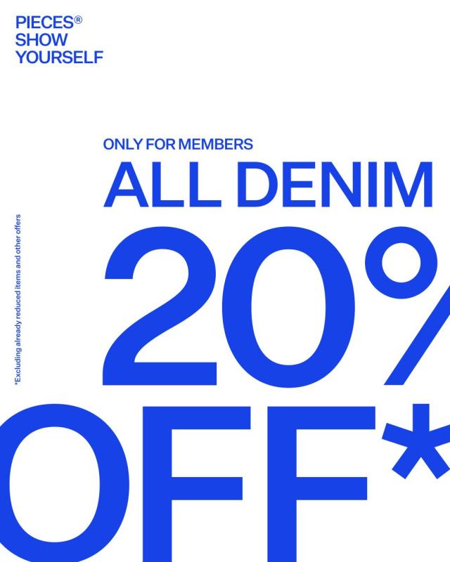 20% OFF ALL DENIM