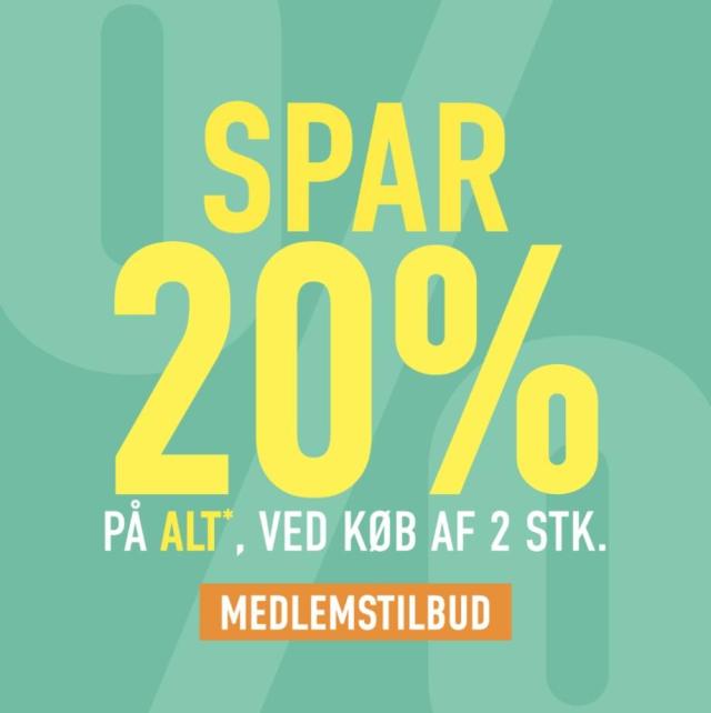 Spar 20% ved køb af 2 varer*