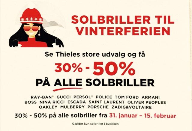 Solbrille udsalg! Spar 30–50% på ALLE solbriller