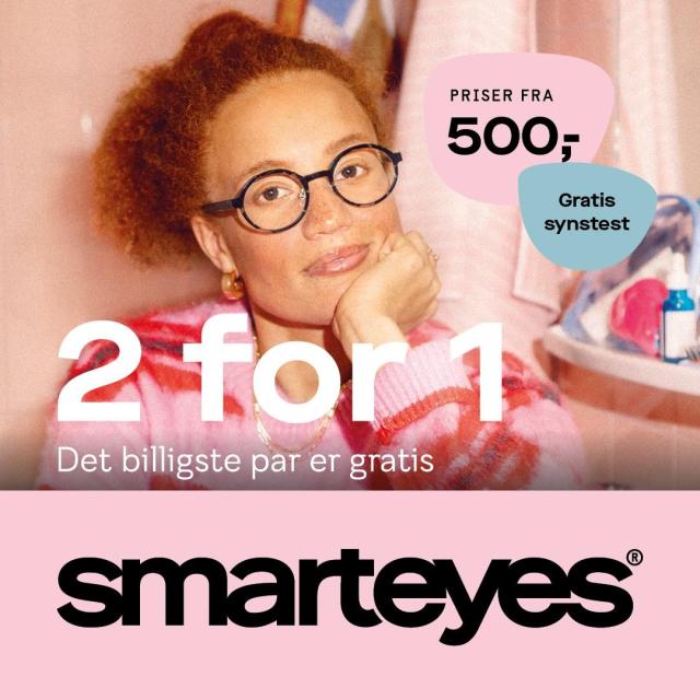 Få 2 for 1 på briller med styrke