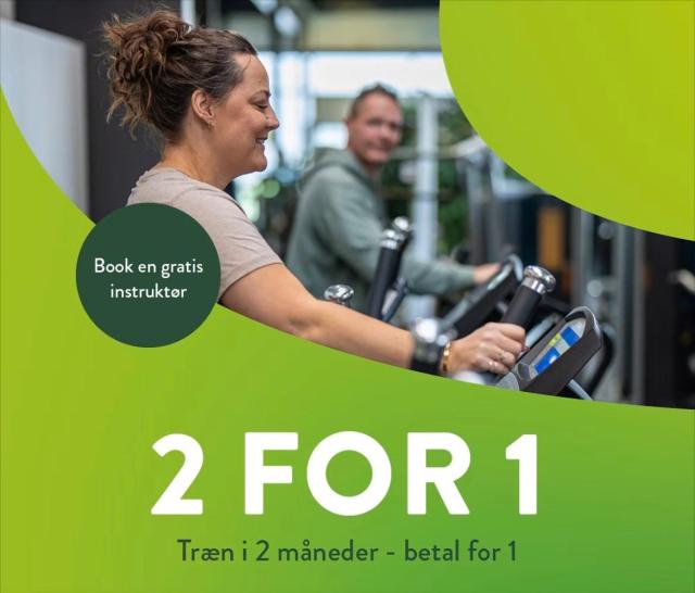 Lige nu kan du træne i 2 måneder og kun betale for 1