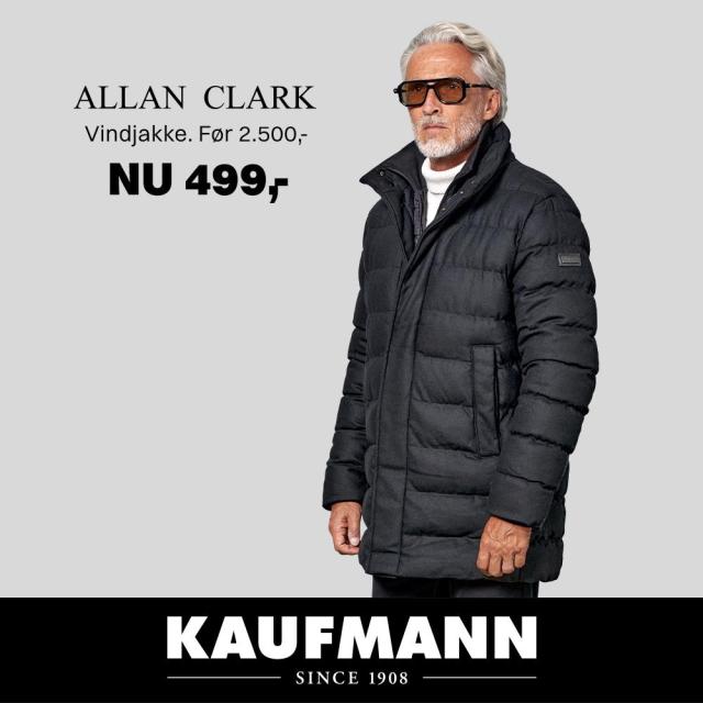Vindjakke fra Allan Clark – kun 499,-