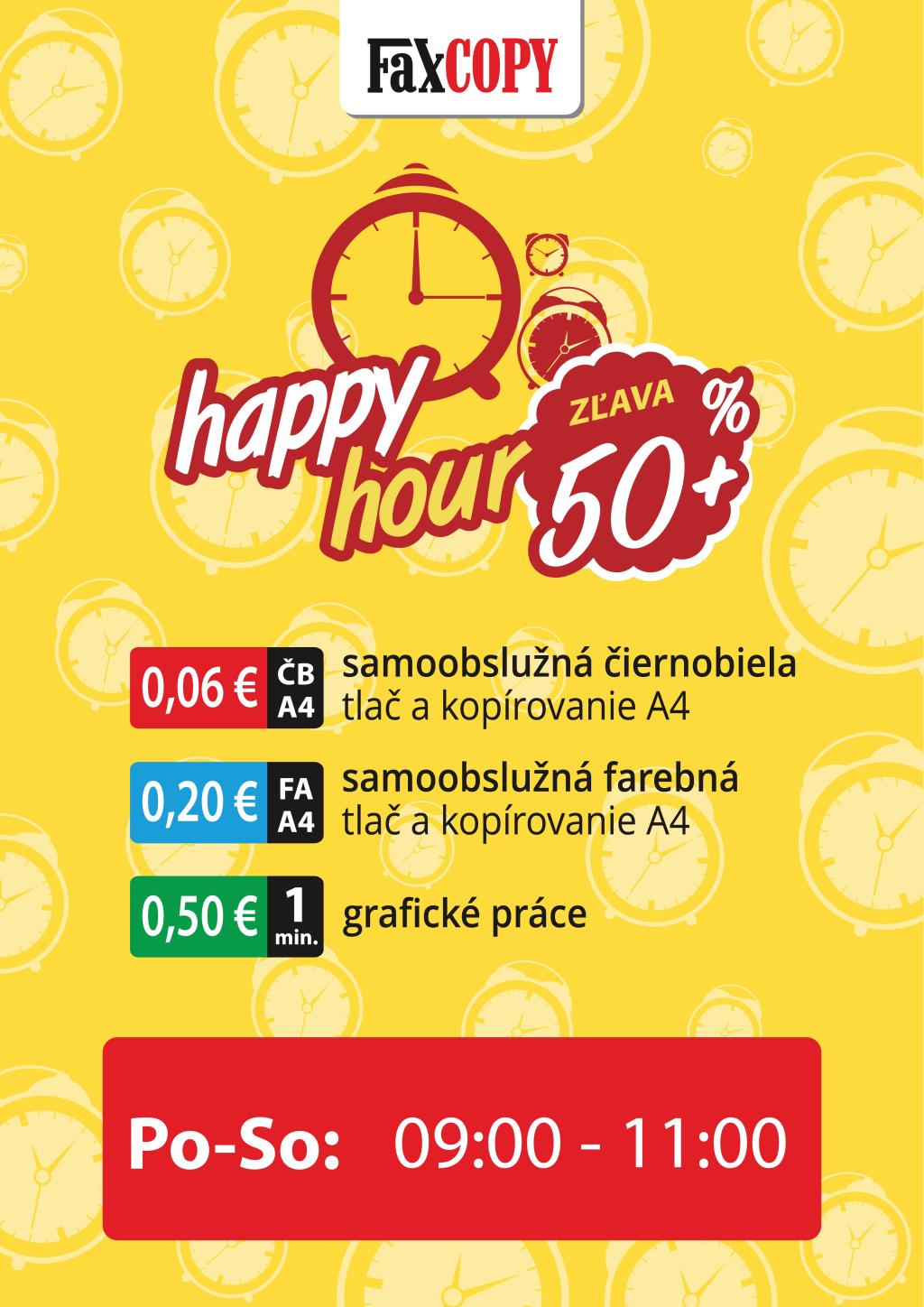 Happy Hour zľava 50%