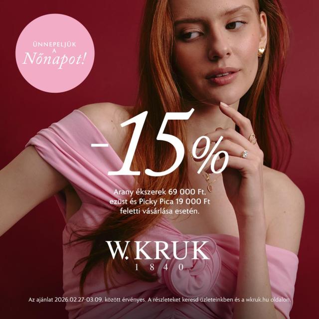 15% nőnapi kedvezmény