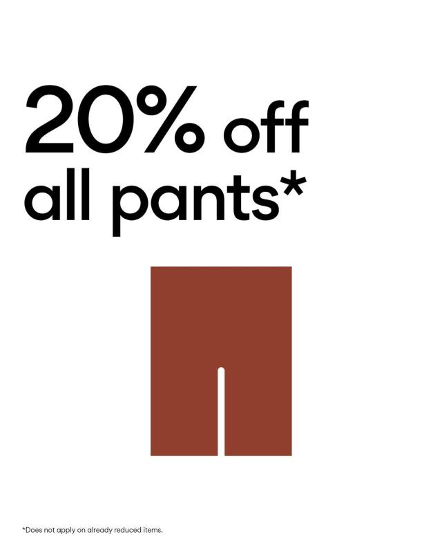 Spar 20% på ALLE* bukser🤩