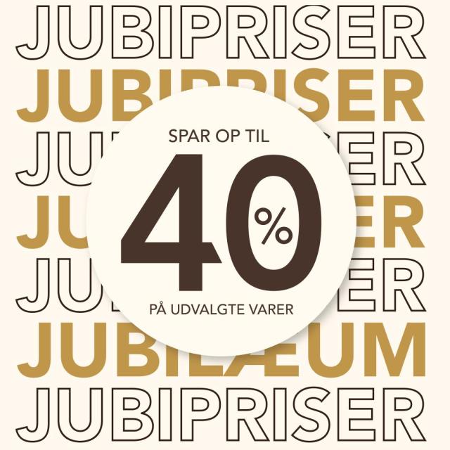 🎈🎉65 års jubilæum - SPAR OP TIL 40 % PÅ UDVALGTE VARER