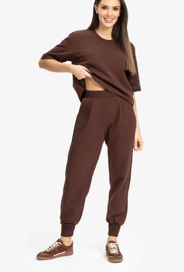 BRĄZOWE SPODNIE DRESOWE 🟤