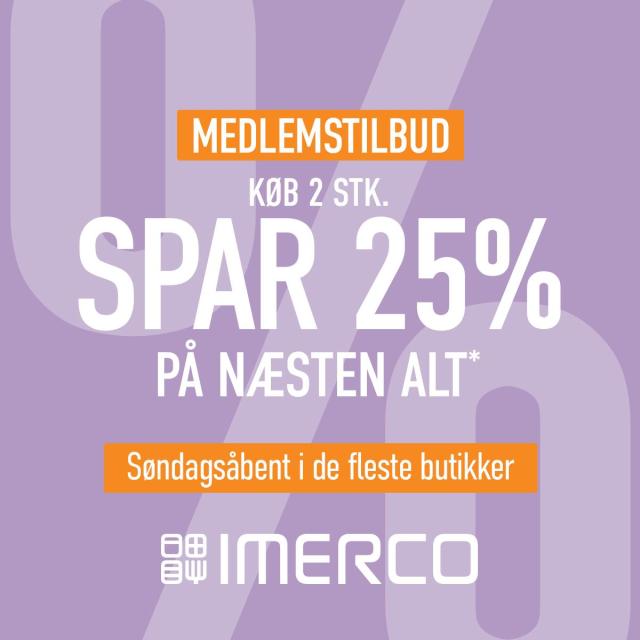 SPAR 25% ved køb af 2 varer*