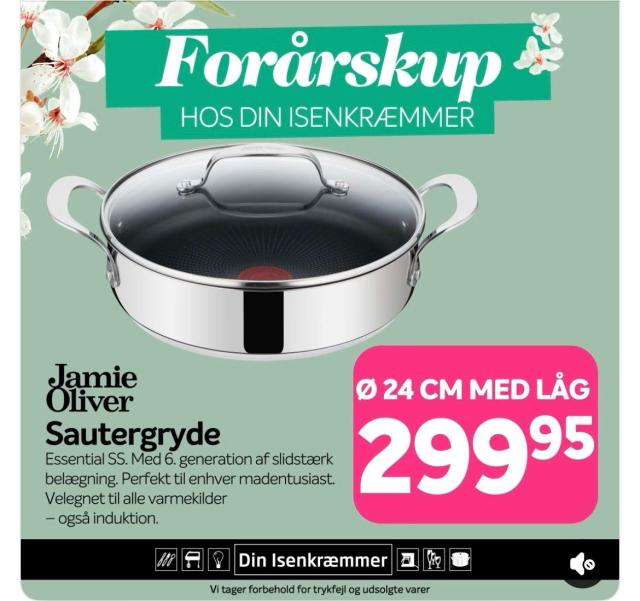 Sautegryde m. Låg 