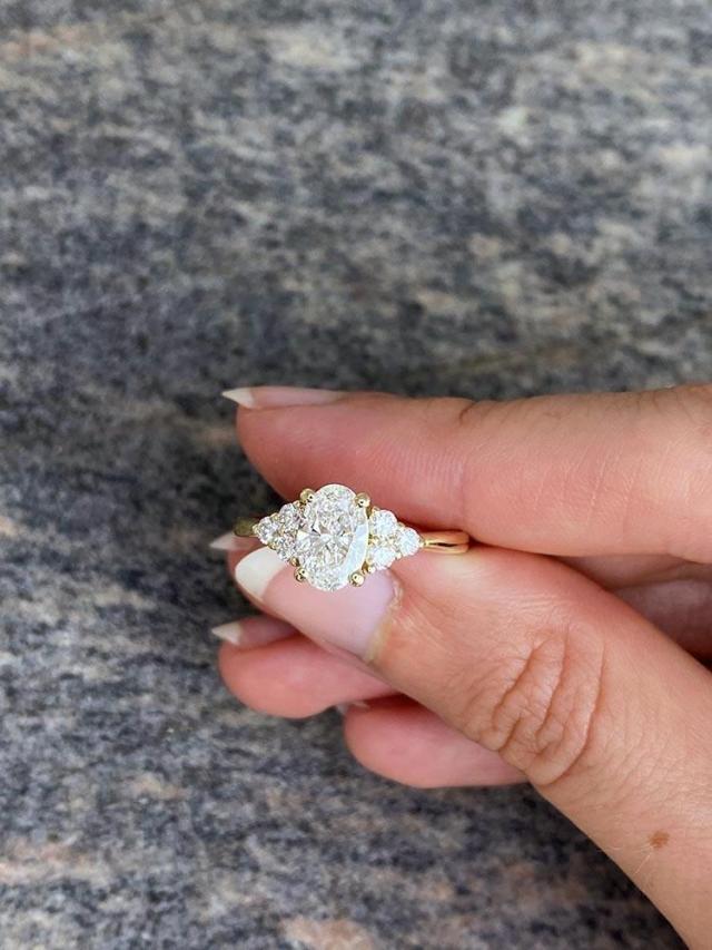 Lab Ring oval 14kt 1,346 ct w/si