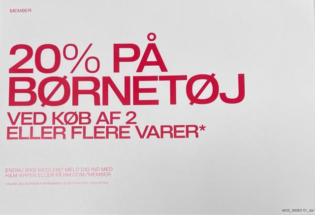 20% på børnetøj*