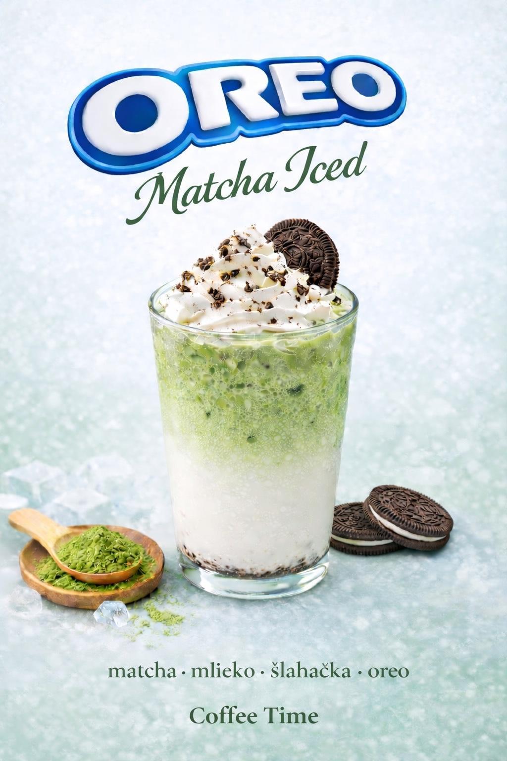 Oreo Matcha Iced